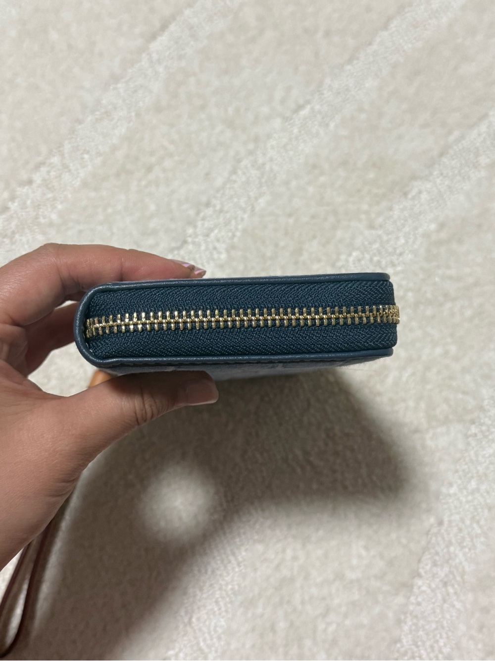 Coach Blue Signature Denim Wristlet - Picture 5 of 11